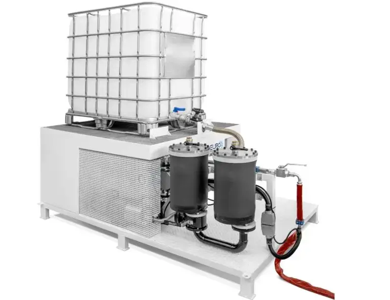 Design del Dispenser 1K IBC per colla poliuretanica Europoliuretani visto da dietro