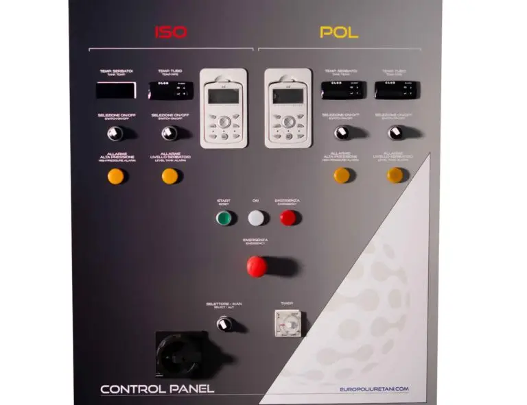 Pannello di controllo dei Dispenser 2K Europoliuretani